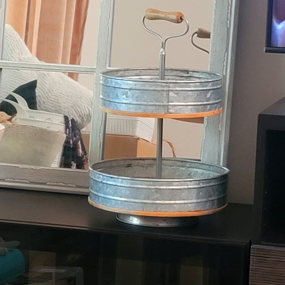 Two-Tier Entertainment Stand